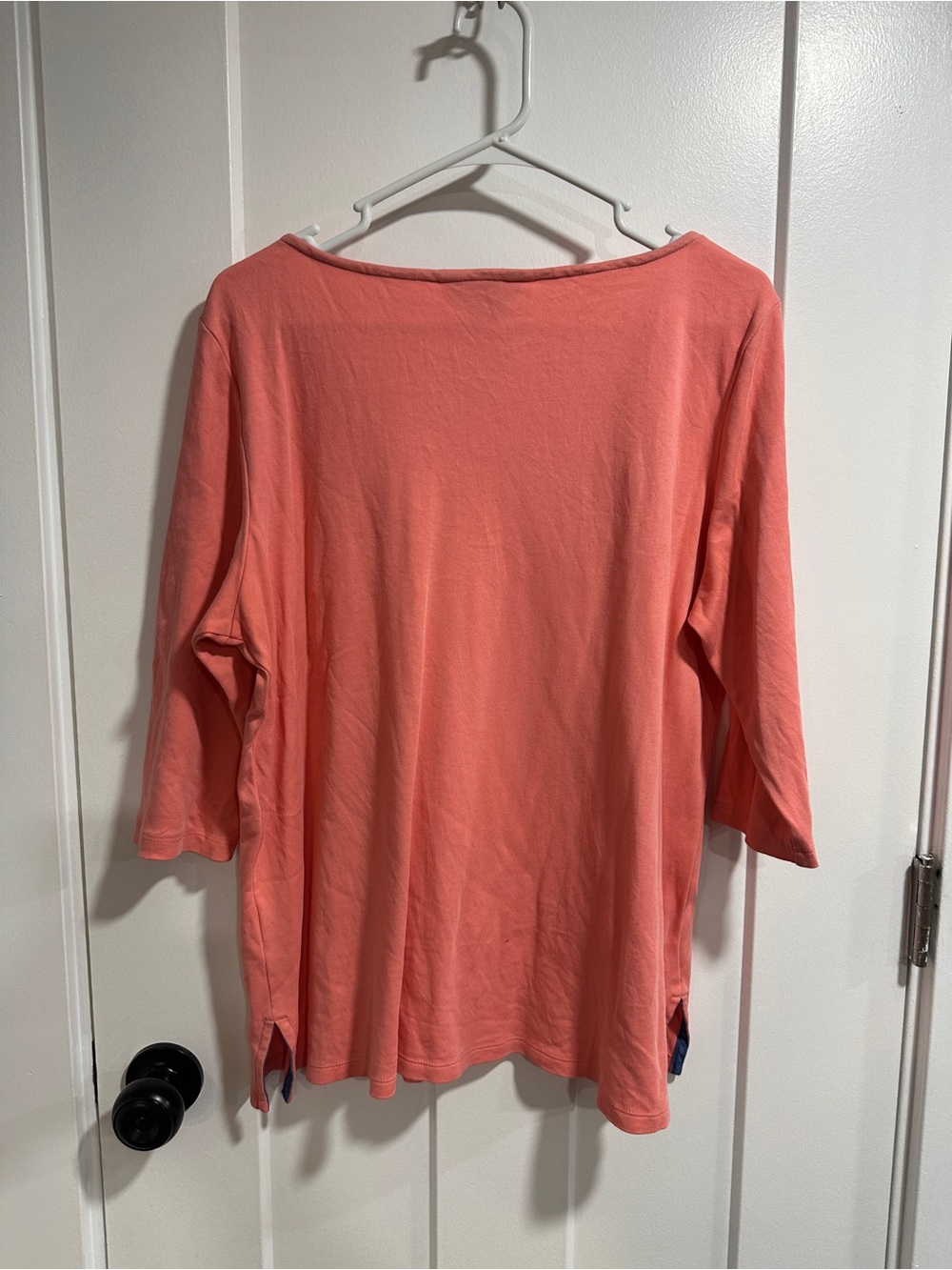 Lands' End Coral Scoop Neck Long Sleeve Tee - Picture 3 of 3